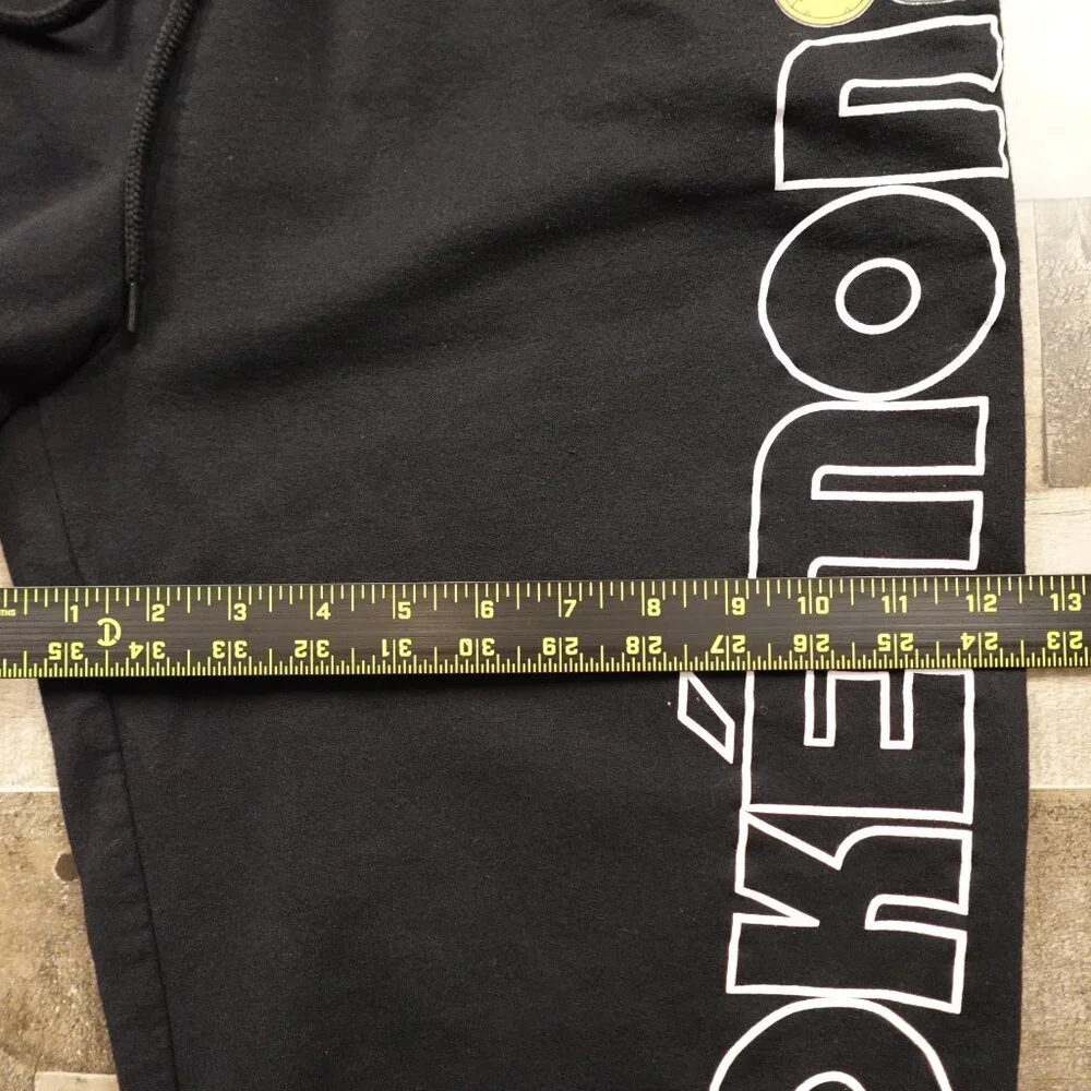 Pokémon Graphic Jogger‎ Sweatpants Unisex Large Black Drawstring Fleece